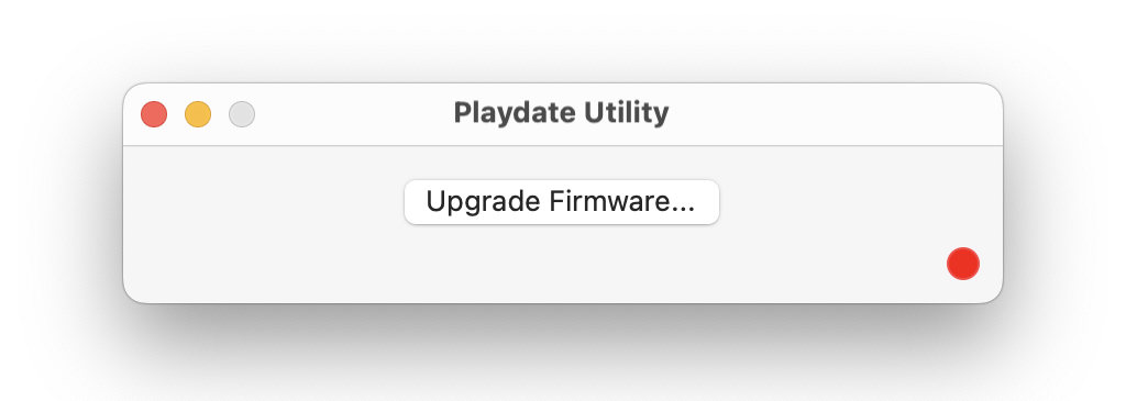 The Playdate Utility user interface