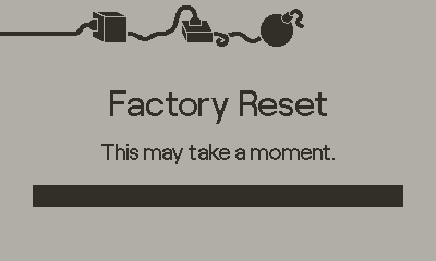 ファクトリーリセット時のアニメーション ファクトリーリセット時のアニメーション