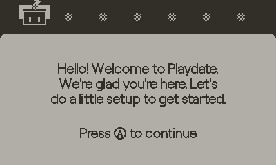 First step of Setup Wizard